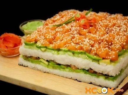 Sushi tort - o rețetă cu o fotografie, cum să faci acasă