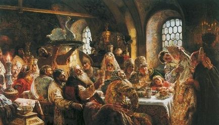 Nunta în vechile obiceiuri rusești de la autorul plăcii de argint oxane