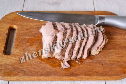 Carne de porc coaptă în cuptor în manșon cu o kiwi - rețetă cu fotografie