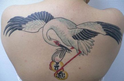 Stork tetoválás a férfiak és a nők - érték, vázlatok és fényképek