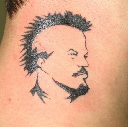 Tattoo képpel Lenin, tattooart