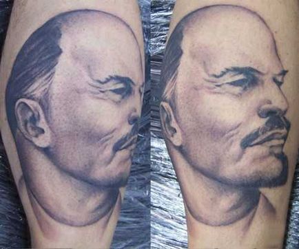 Tatuaj cu o imagine a lui Lenin, tattooart