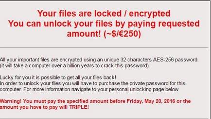 Dezinstalați unlock_files_instructions ransomware, amenințări PC