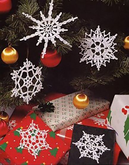 Karácsonyi hópelyhek díszíteni a házat 58 horgolt lehetőségek - Fair Masters - Hand