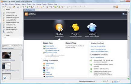 Instalați și configurați studio aptana, unelte, produse de makegood