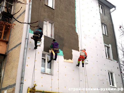 Изолация на стени пяна с ръцете си