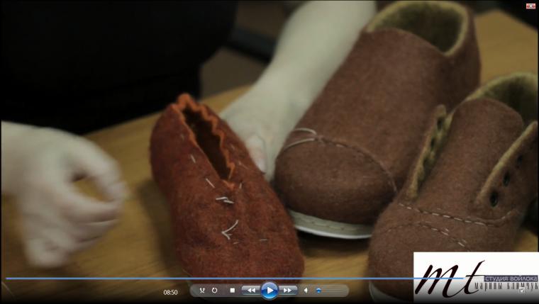 Відео майстер-клас марини Клімчук - туфлі, школа повсті онлайн
