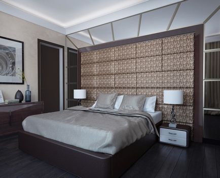 Ordonarea design-ului interior al dormitorului, dezvoltarea unor camere clasice moderne mari din Moscova