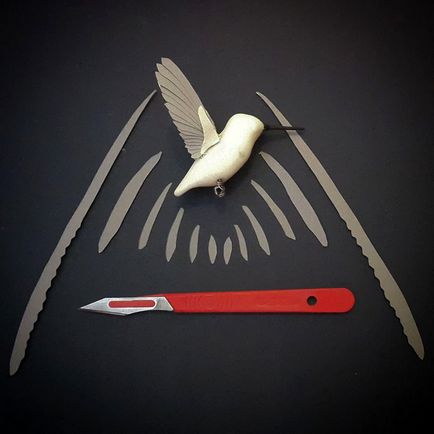 Зак Маклафлін неймовірно реалістичні мініатюрні скульптури птахів з дерева і паперу