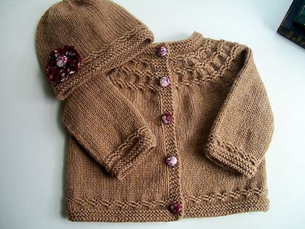 Jacket pentru bebeluș cu ace de tricotat, buclele mele