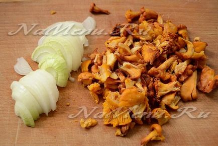 Fried chanterelles recept fotókkal és tejszín