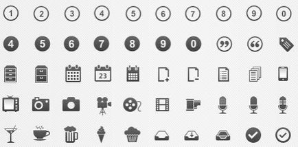 28 szabad készlet ikonok, web design