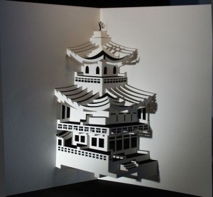 Arhitectură de hârtie - decorare cu caleidoscop