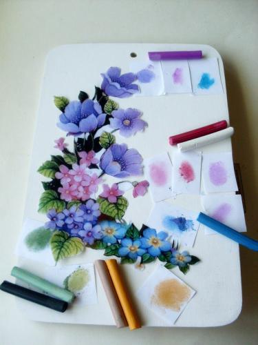 Decoupage cu pastel umbrea o parte din sfaturile practice