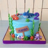 Gyermek torta „Nemo hal” az öntött
