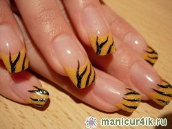Design de unghii 2010 nail art sub semnul tigrului