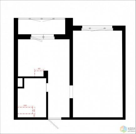 Designul unui apartament cu o cameră de 39 de metri pătrați, în interiorul unui apartament în stil scandinav,