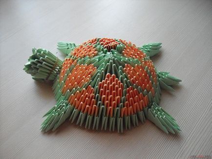 Цей майстер-клас модульного орігамі зі схемою навчить як зробити черепаху