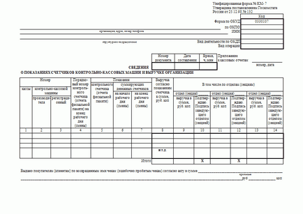 Formularul formularul de descărcare km-7, forma eșantionului, exemplul și regulile de umplere