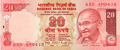 Indian rupee, banii lumii