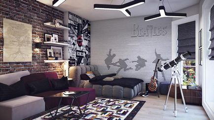 Interiorul unei camere pentru un băiat adolescent - design vip interior