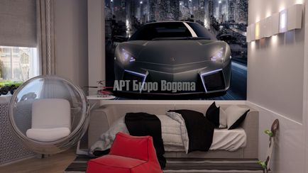 Interiorul unei camere pentru un băiat adolescent - design vip interior