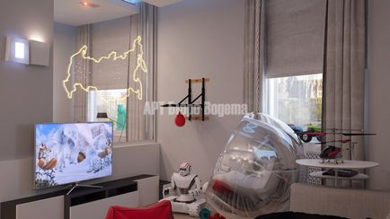 Interiorul unei camere pentru un băiat adolescent - design vip interior