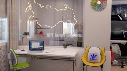 Interiorul unei camere pentru un băiat adolescent - design vip interior