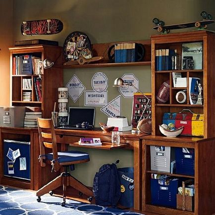 Interiorul unei camere pentru un băiat adolescent - design vip interior