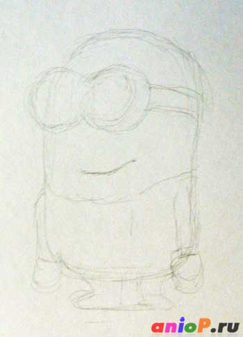 Hogyan kell felhívni a minion a rajzfilm - Despicable Me - Lessons rajz ceruza és pasztell