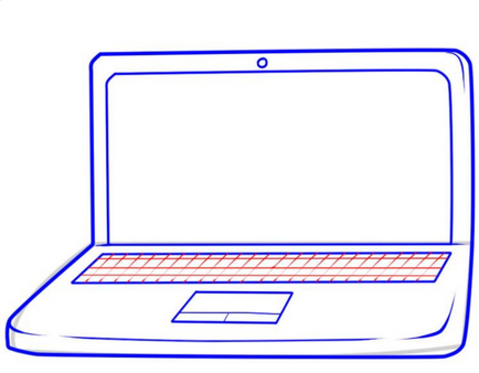 Cum de a desena un netbook, notebook în creion pas cu pas