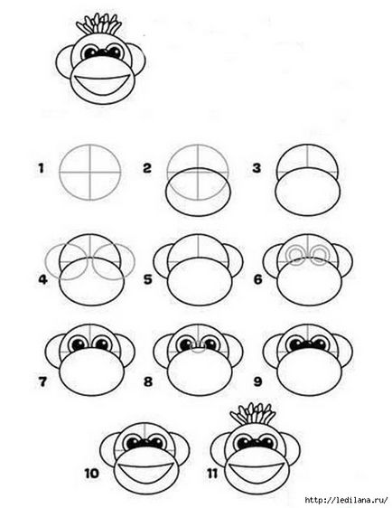 Як намалювати мавпу поетапно - живи яскраво