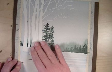 Як намалювати зимовий ліс фарбами гуашшю, аквареллю поетапно