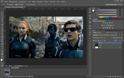 Як розділити фото по діагоналі в photoshop простий урок, brave defender