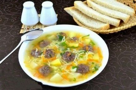 Як зробити вермішелевий суп з фрикадельками покроковий рецепт з фото - домашній супчик