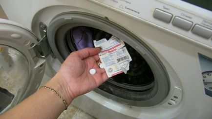 Hogyan mossa és fehérítő mosodai a mosógépbe aszpirin 1