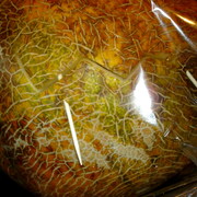File de pui cu brânză coaptă în rețetă de pepene galben cu fotografii
