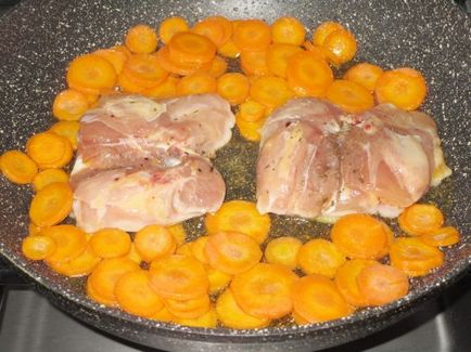 Sült csirke sárgarépa - receptek képekkel