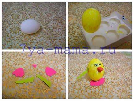 Ușoare artizanale de paște pentru ouăle de pui pentru copii, familia și mama ta