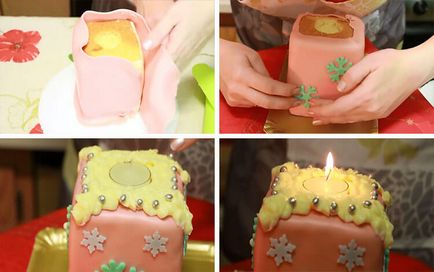Кращий новорічний торт «свічка» з мастики, майстер клас