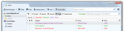 Мітки повідомлень - гуртуйте вашу електронну пошту в thunderbird, juhend, mozilla kasutajatugi