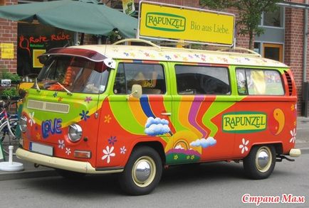 Volkswagen t1 și t2 minivans (poveste imagine) - în stil retro - țara mamei