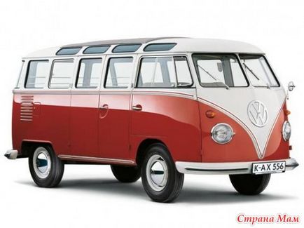 Volkswagen t1 și t2 minivans (poveste imagine) - în stil retro - țara mamei
