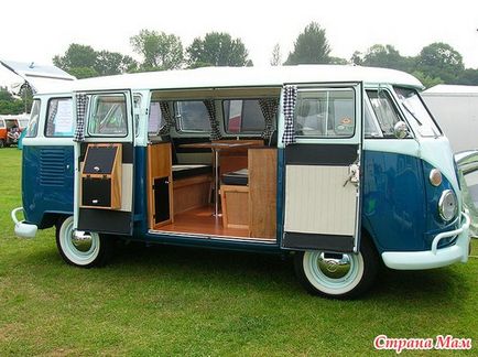 Volkswagen t1 și t2 minivans (poveste imagine) - în stil retro - țara mamei