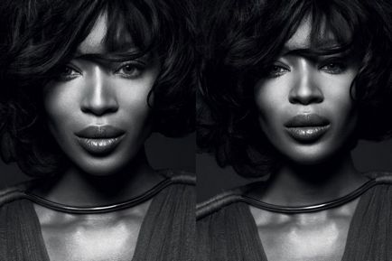 Naomi Campbell (Naomi Campbell) bohóckodás egy fekete párduc, nézd meg a divat