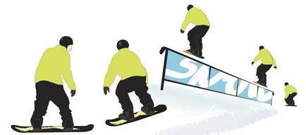 Pe un snowboard pe balustradă - școala de snowboard pentru călăreții noștri - portalul despre snowboarding, snowboarding și