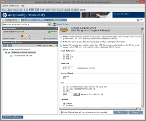 Configurarea controlerului raid hp smart array p410