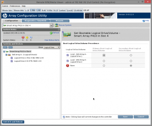 Configurarea controlerului raid hp smart array p410