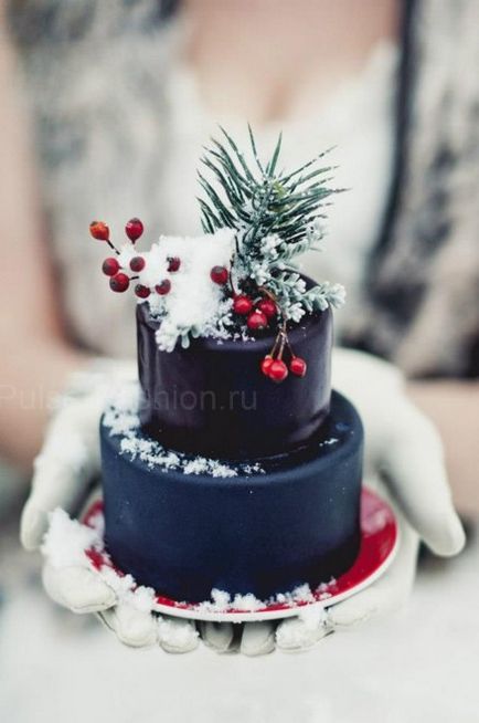 Новорічний торт, зимовий дизайн торта, pulse fashion