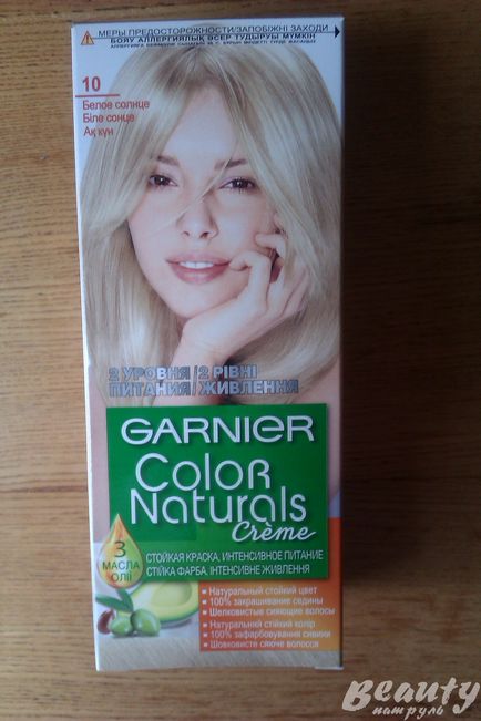 Recenzii de colorant persistent de vopsea de păr Garnier color naturals crema